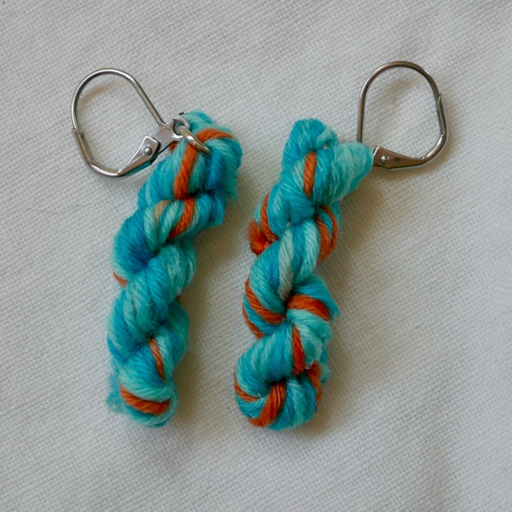 Oink Pigments Yarn Skein Earrings